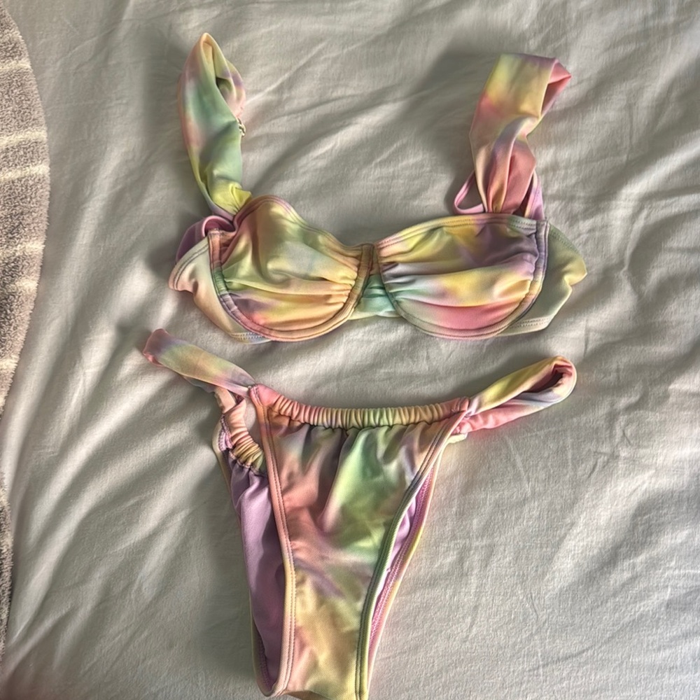Colorful Tie-Dye Bikini Set